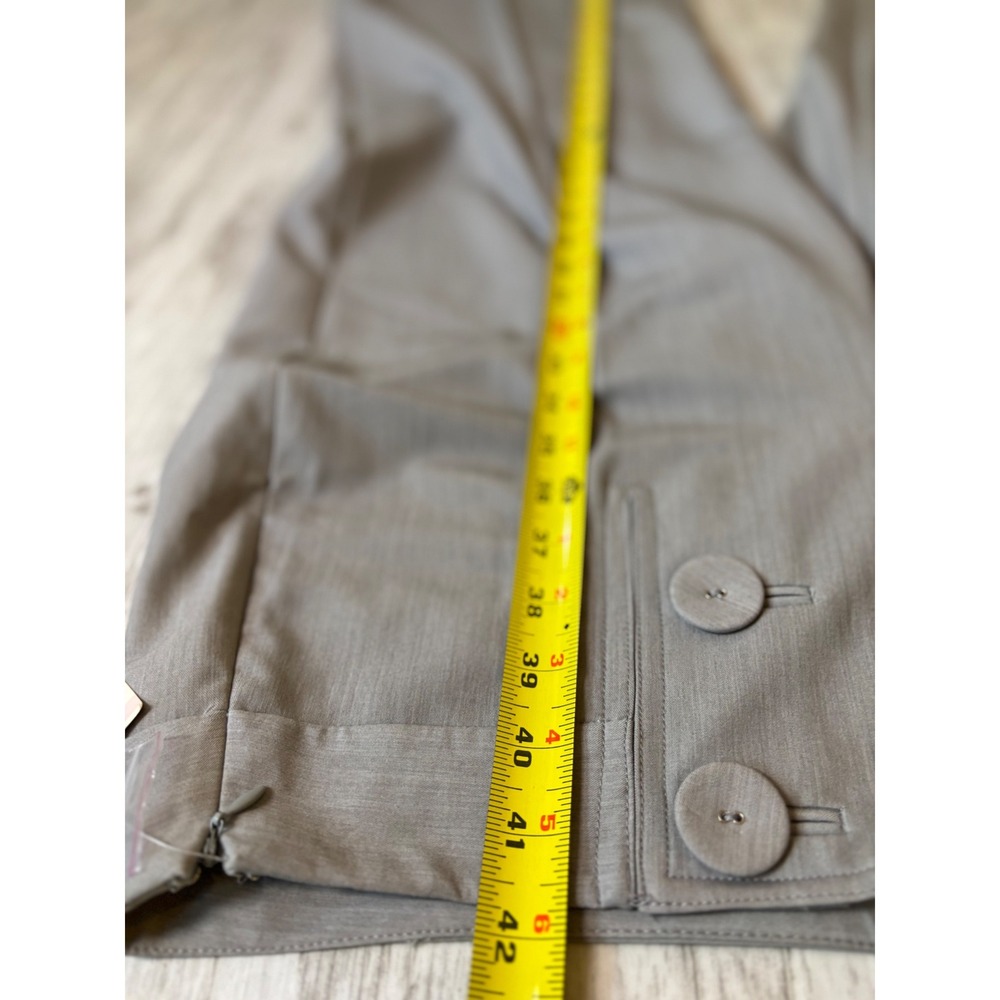 NWT INC International Concepts Women's Gray Wide Leg Pants Size 10 Button Detail - Picture 6 of 10
